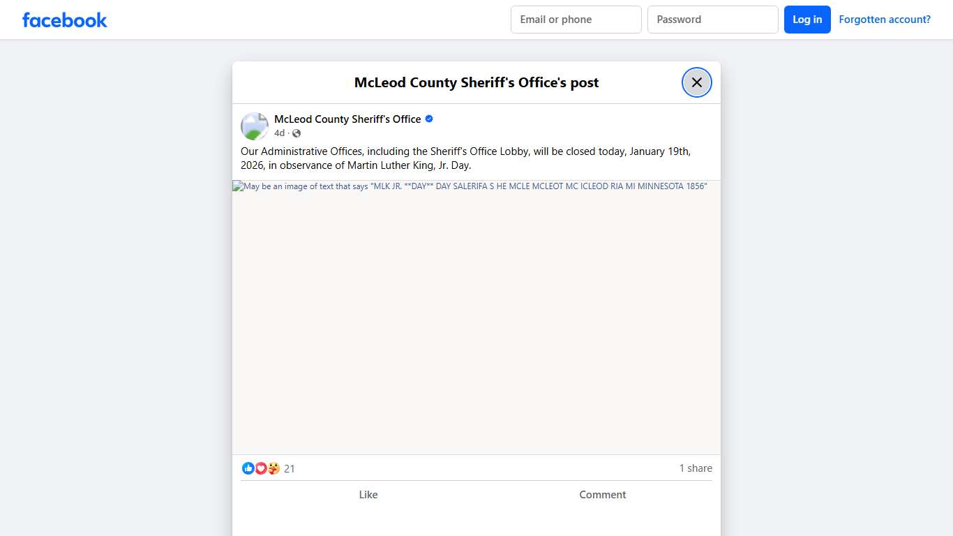 Our Administrative... - McLeod County Sheriff's Office Facebook